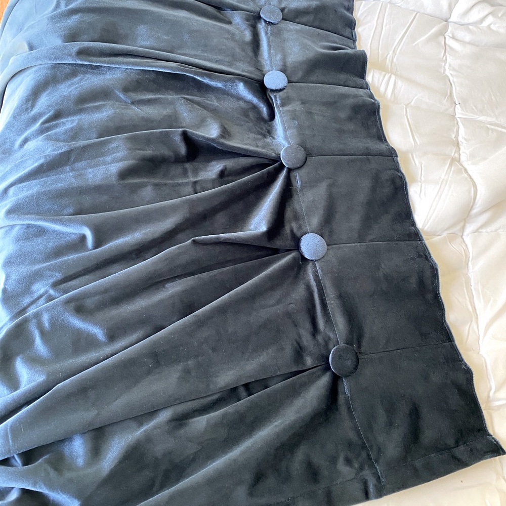 S-O-L-D.  Velvet style, curtain panels - dark blue . Excellent condition.